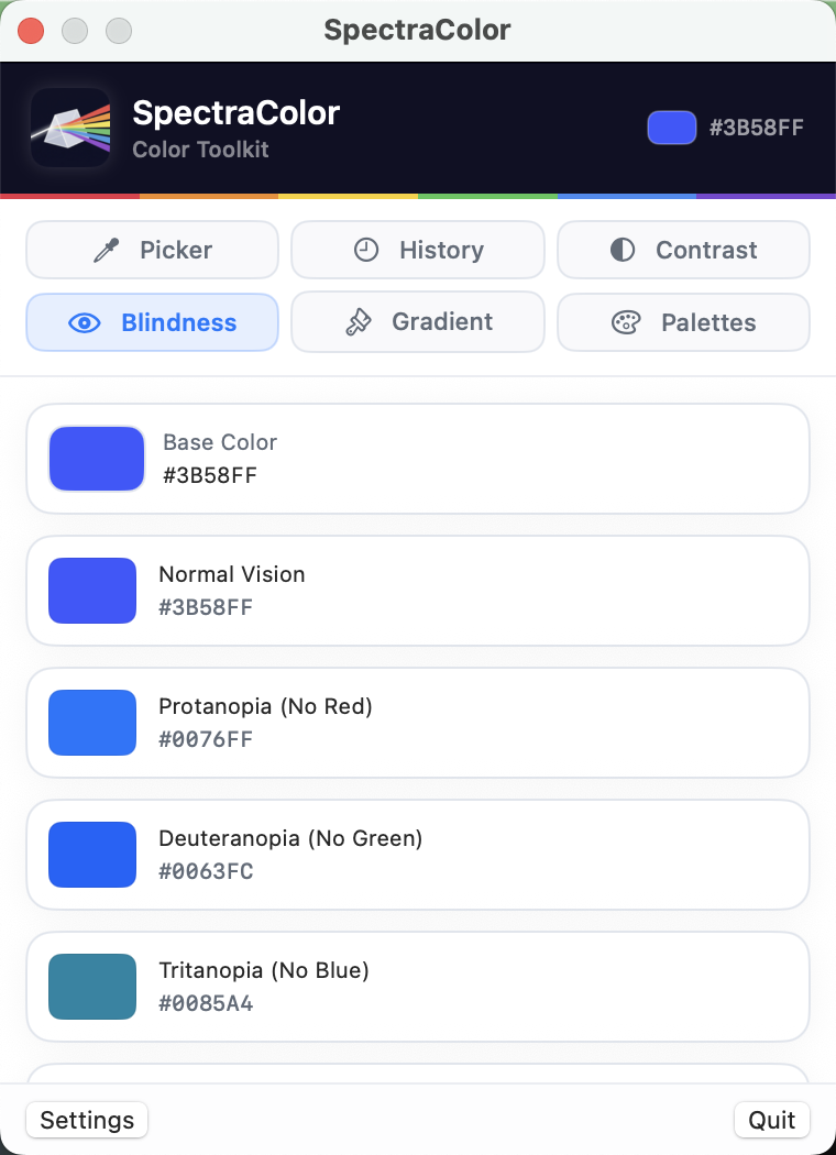 Color Blindness Simulation screenshot