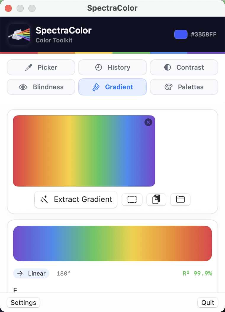 Gradient Extraction screenshot
