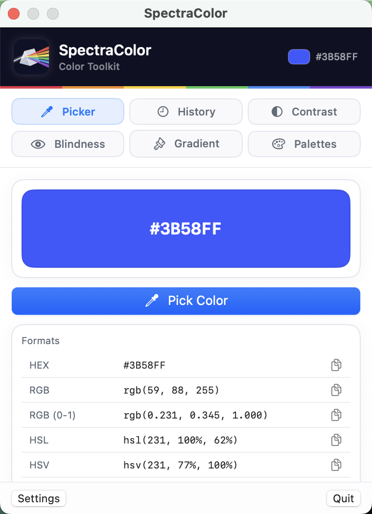 Instant Color Picker screenshot