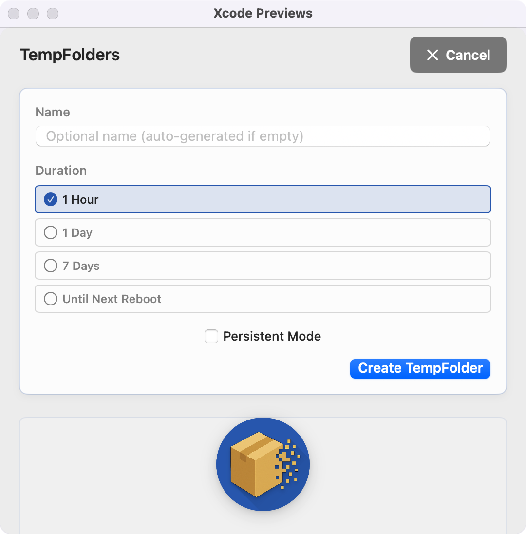 Create Temporary "Folders" (or "Boxes") screenshot